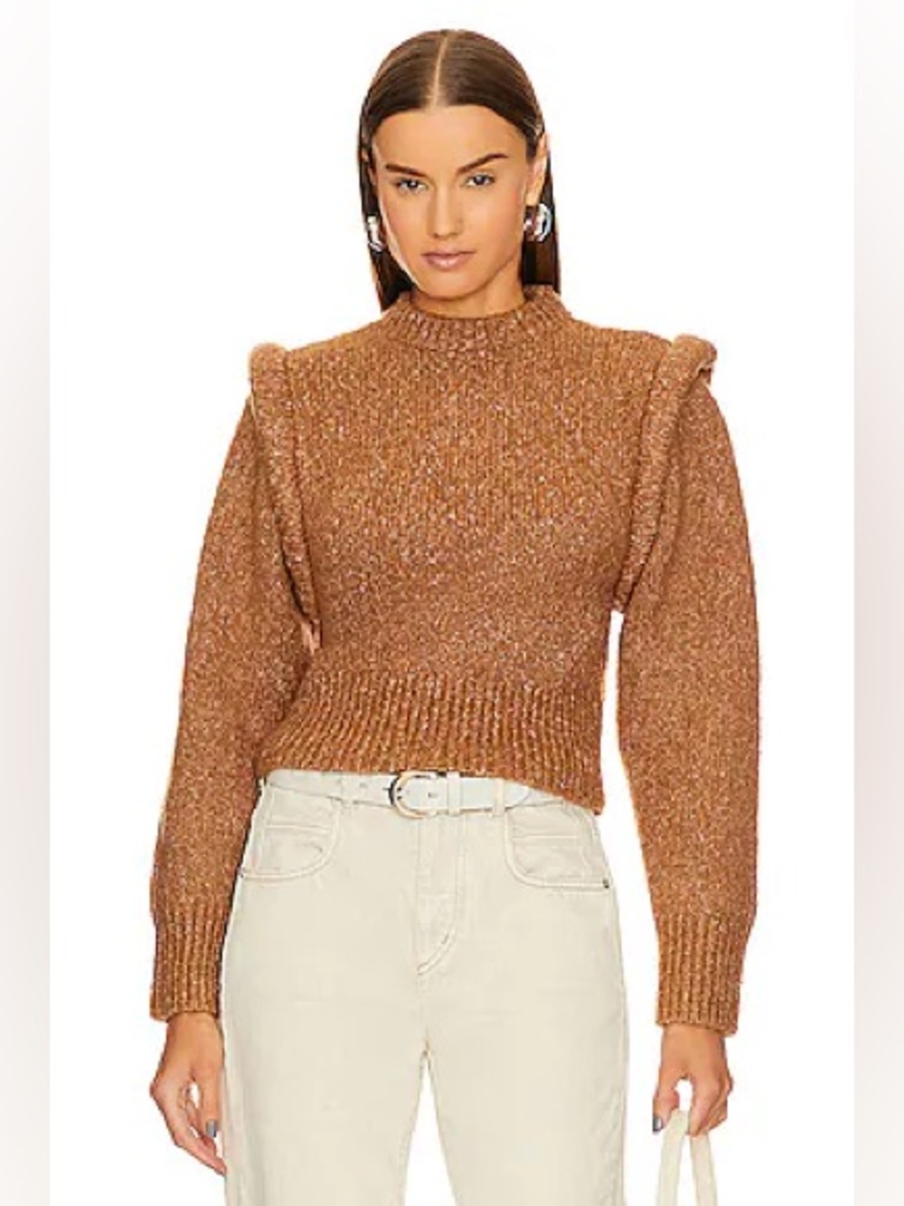 ASTR The Label Luciana Sweater in Camel – Size Large Revolve